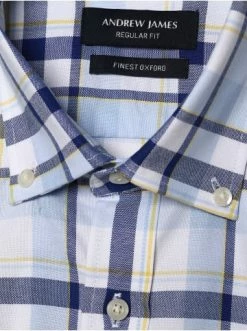 Aktion 🔥 Bekleidung Andrew James Hemd In Blau Gelb Günstig Kaufen 🛒 -Andrew Verkaufsladen andrew james hemd in blau gelb 2