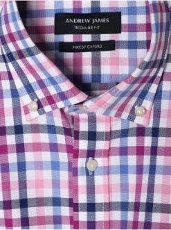 Rabatt 👏 Bekleidung Andrew James Hemd In Rosa Blau Günstig Kaufen ⭐ -Andrew Verkaufsladen andrew james hemd in rosa blau 2