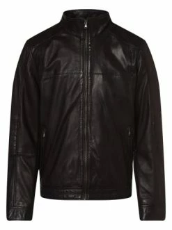 Budget ⌛ Bekleidung Andrew James Lederjacke In Marine Günstig Kaufen ✔️